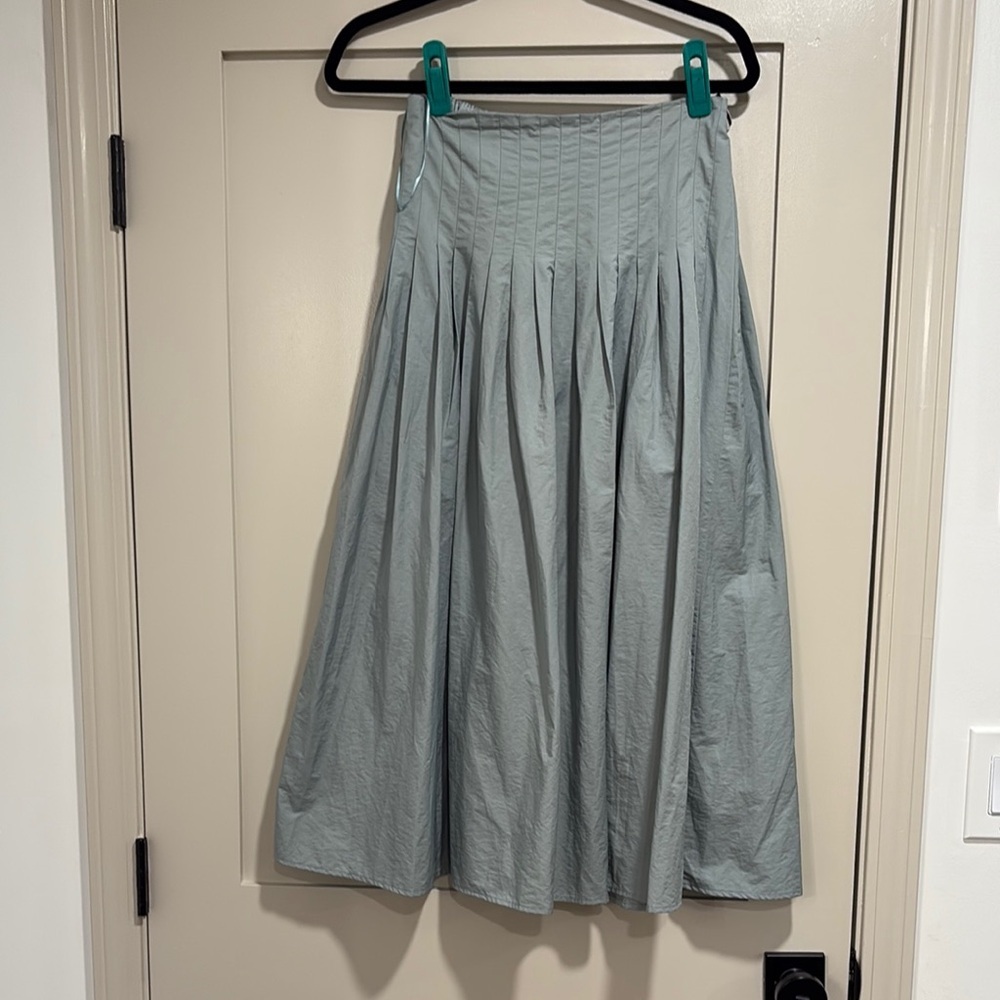 MABLE Whimsical light Blue Midi Skirt